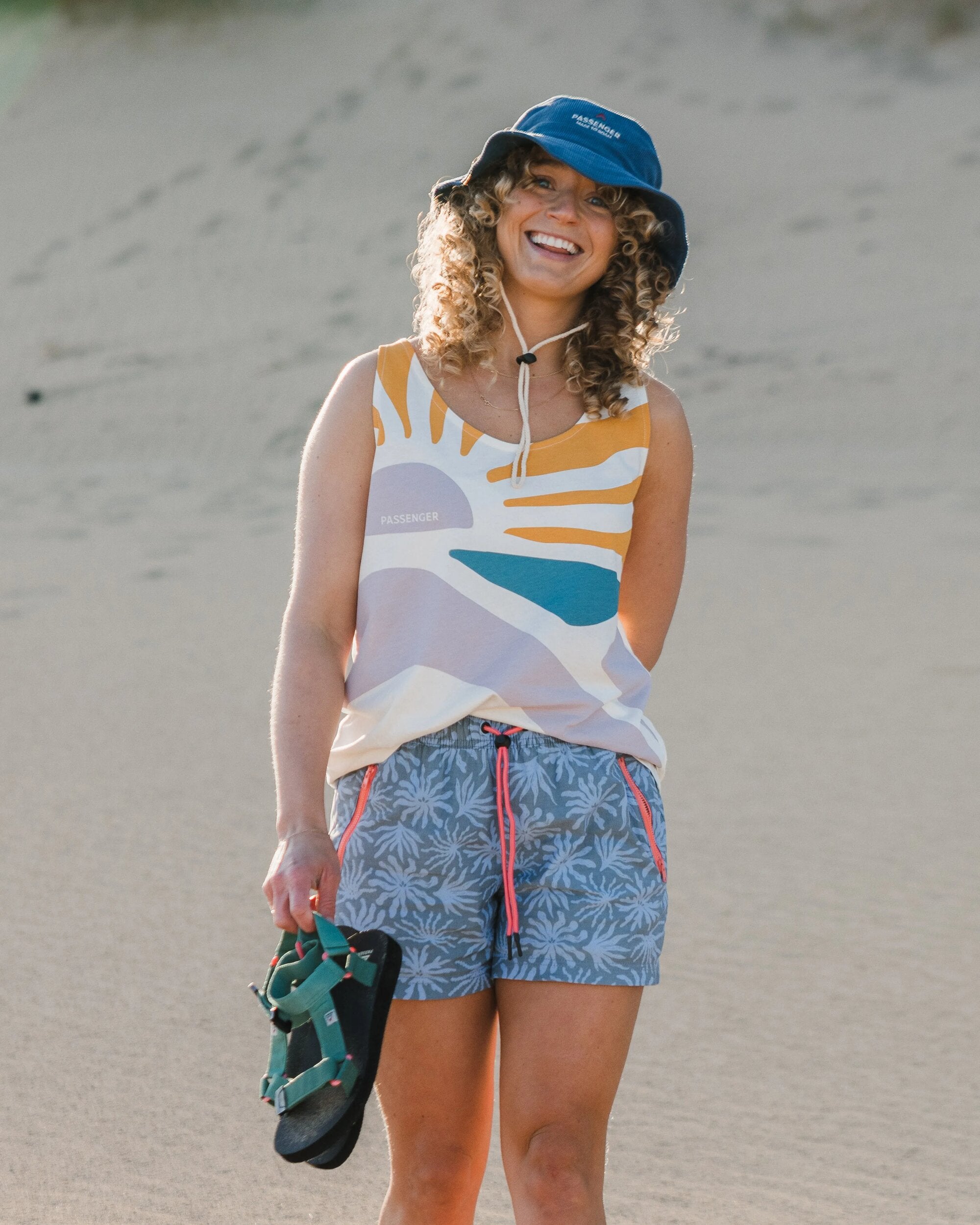 Sunsets Organic Cotton Vest - Marshmallow - Lifestyle