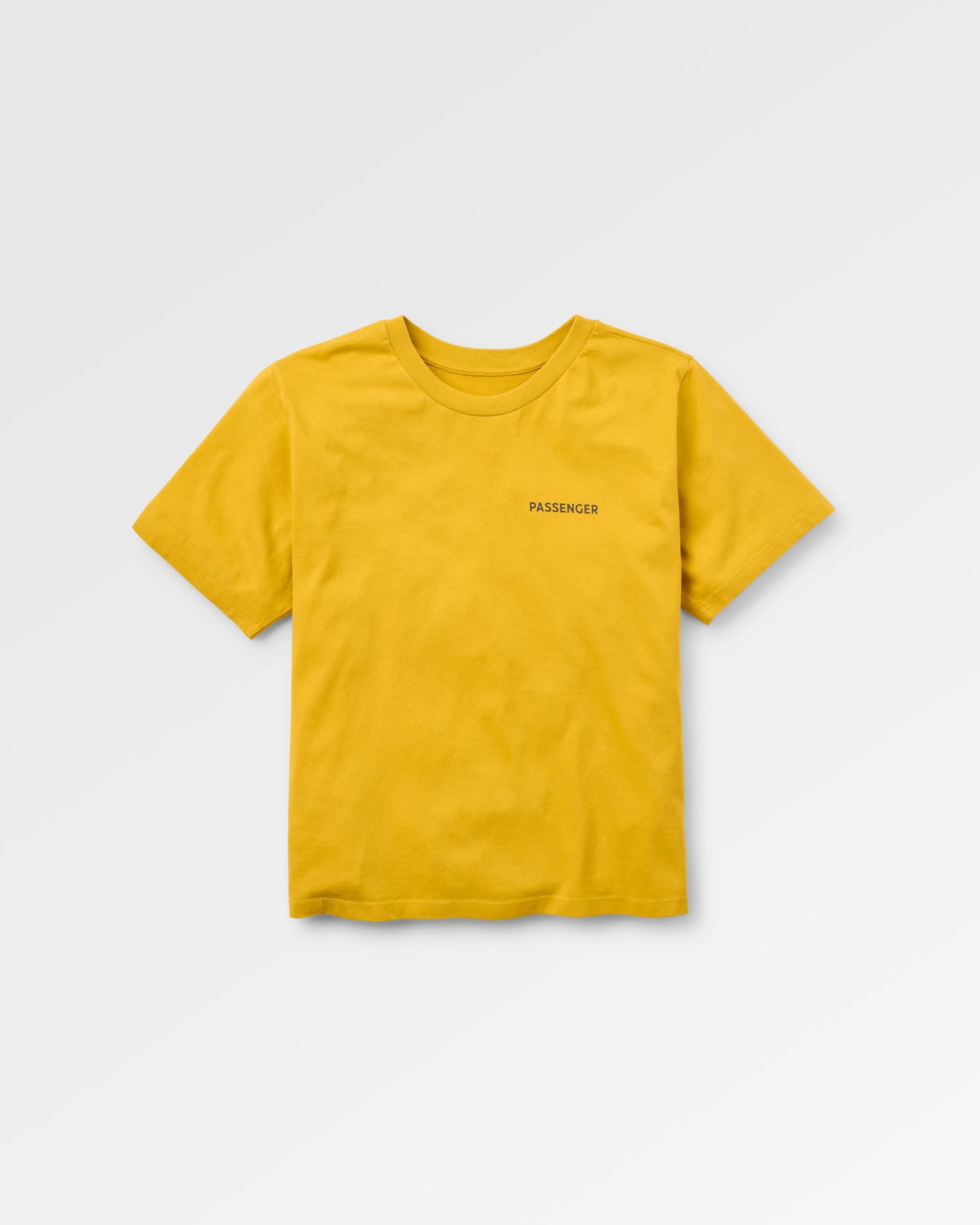 Roamer Women's Recycled Cotton T-Shirt - Heritage Yellow - Flatlay