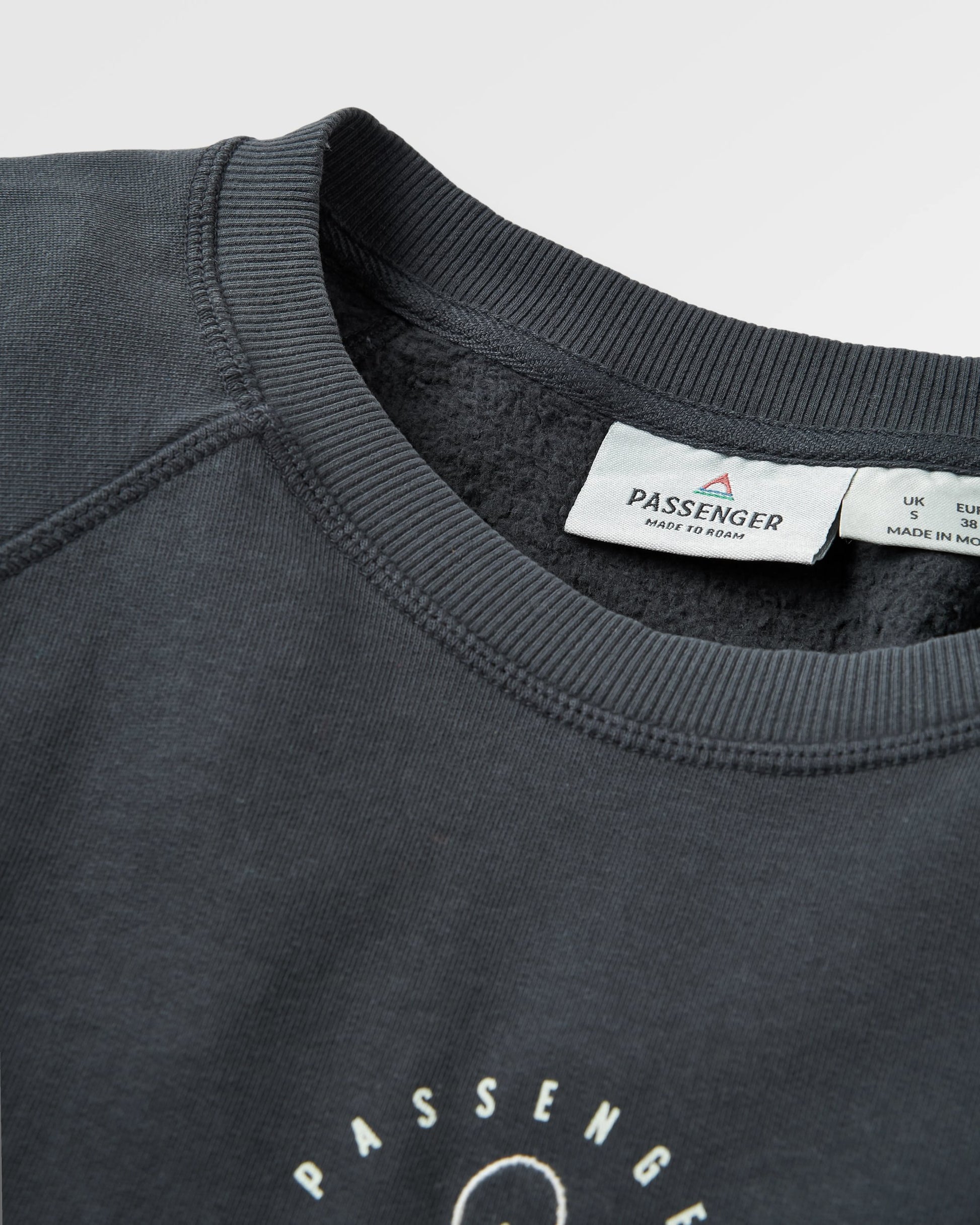 Remote Recycled Cotton Sweatshirt - Black - Flatlay