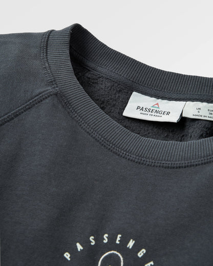 Remote Recycled Cotton Sweatshirt - Black - Flatlay