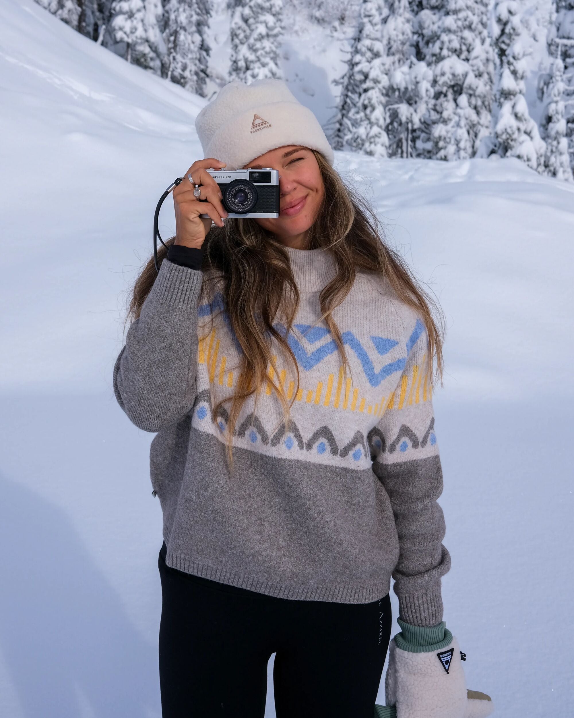 Nettle Recycled Knitted Jumper - Birch - Lifestyle