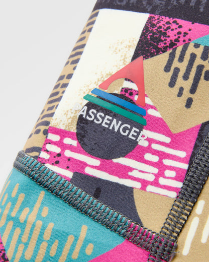 Womens Solscape Active Short - Mosaic Mountain Charcoal - Flatlay