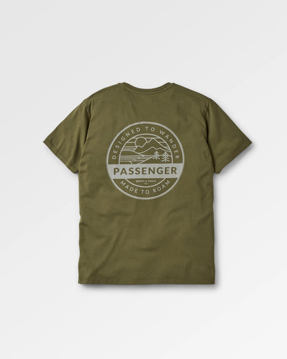 Odyssey Recycled Cotton T-Shirt - Khaki - Flatlay