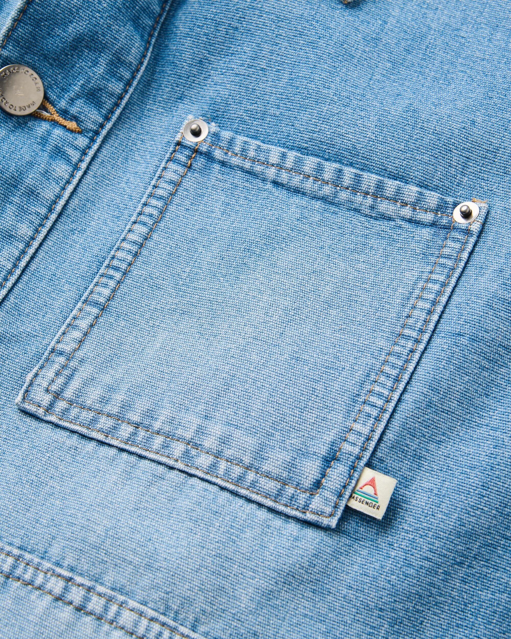 Vantage Denim Jacket - Light Wash Denim - Flatlay