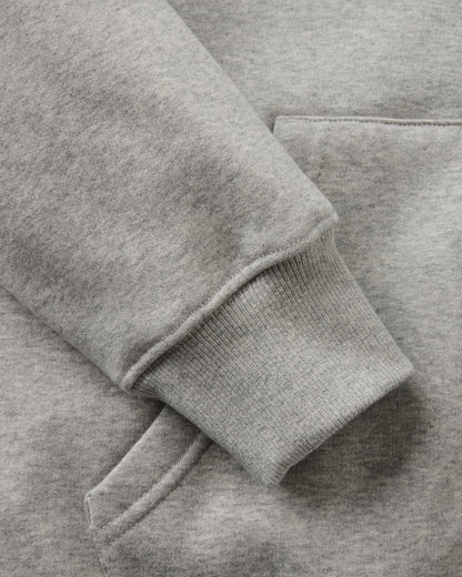 Slower Rhythms Full Zip Hoodie - Grey Marl - Flatlay