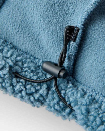 Woodland 1/2 Zip Sherpa Fleece - Stormy Blue  - Flatlay
