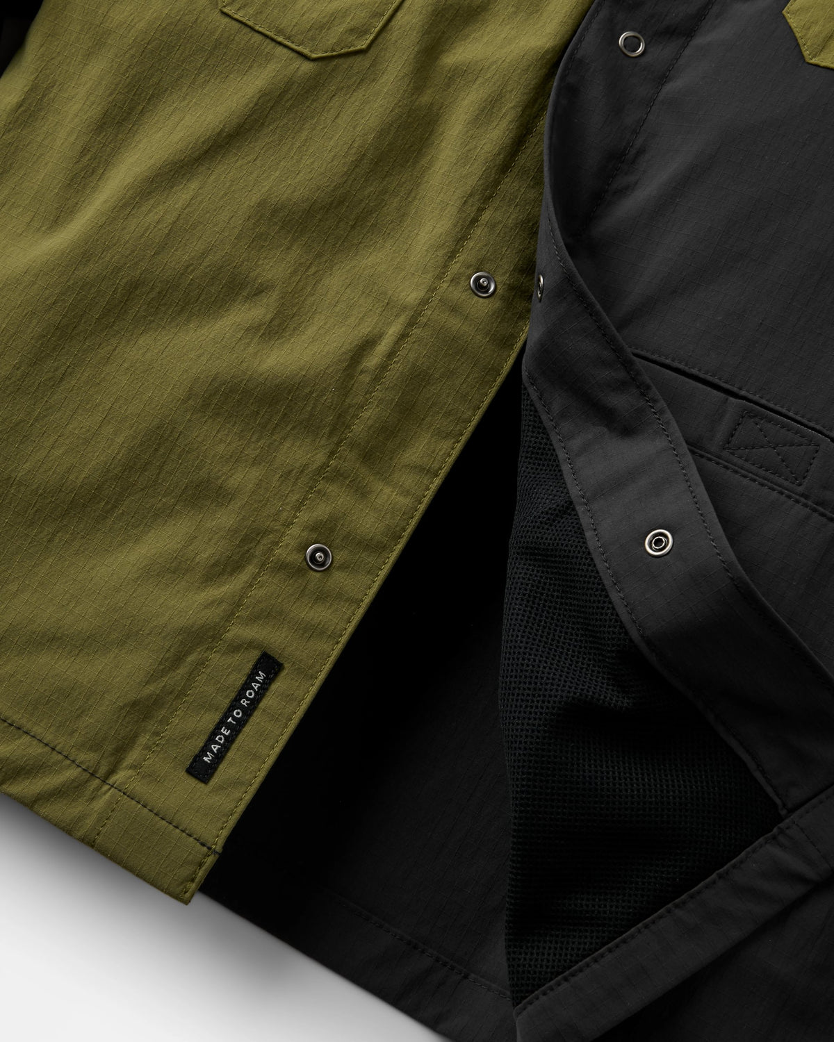 Patrol Ripstop Utility Shirt - Faded Black/Khaki - Flatlay