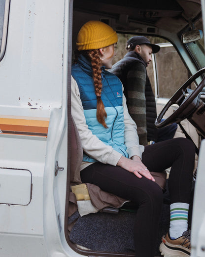 Northstar Down Recycled Gilet - Retro Blue/Tidal Blue - Lifestyle