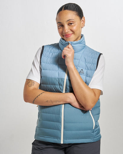Northstar Down Vest - Stormy Blue/Faded Denim - Studio Model