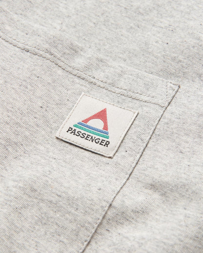 Heritage Recycled Relaxed Fit LS T-Shirt - Grey Marl - Flatlay