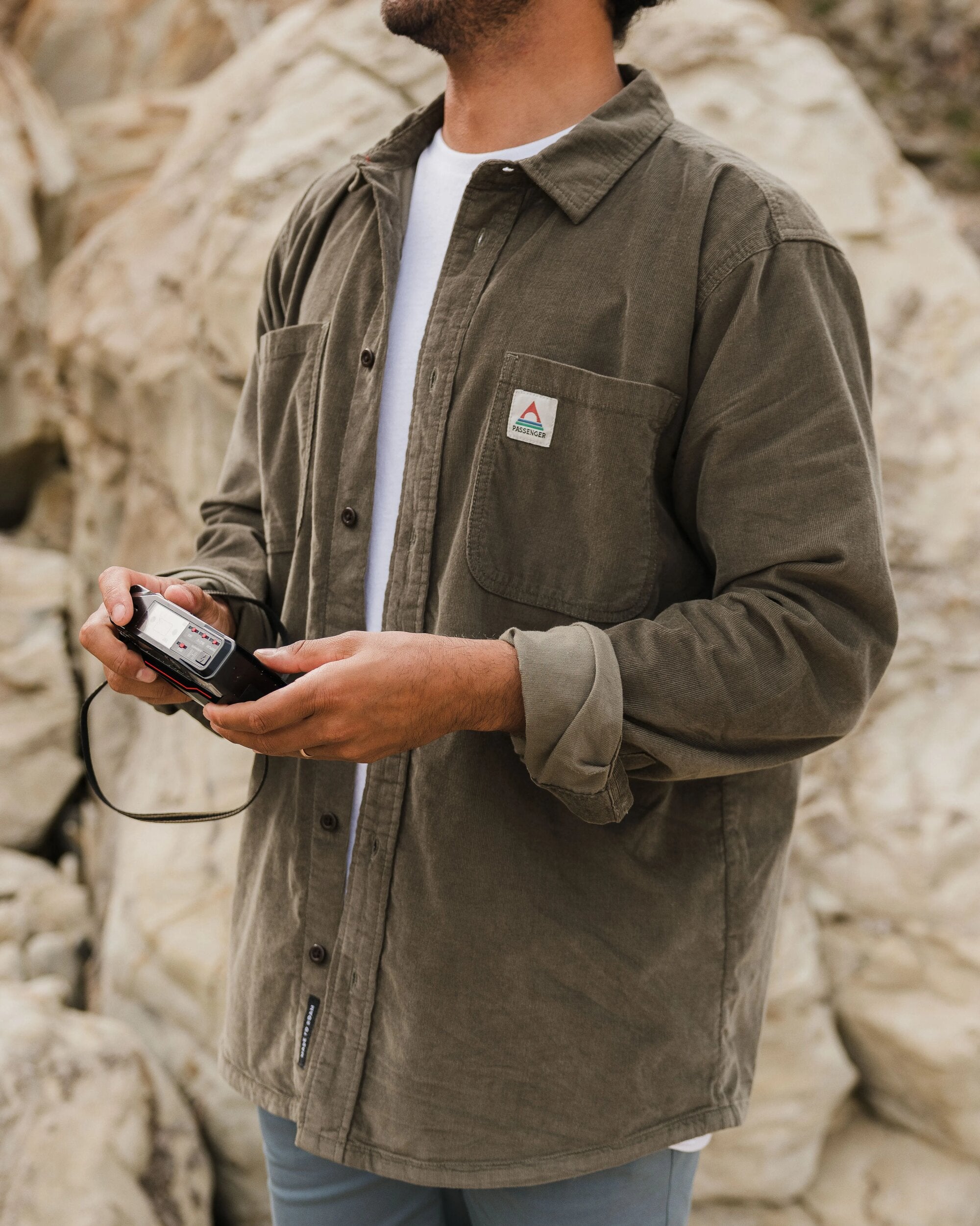 Backcountry Cord Light Shirt - Dusty Olive - Lifestyle