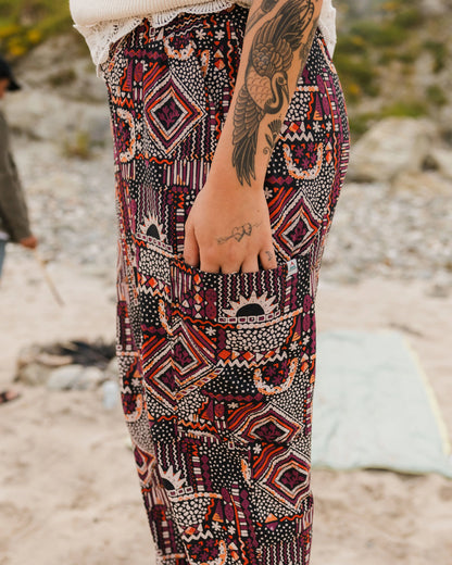 Day Dream Recycled Trouser - Vintage Patchwork Black/Multi - Lifestyle