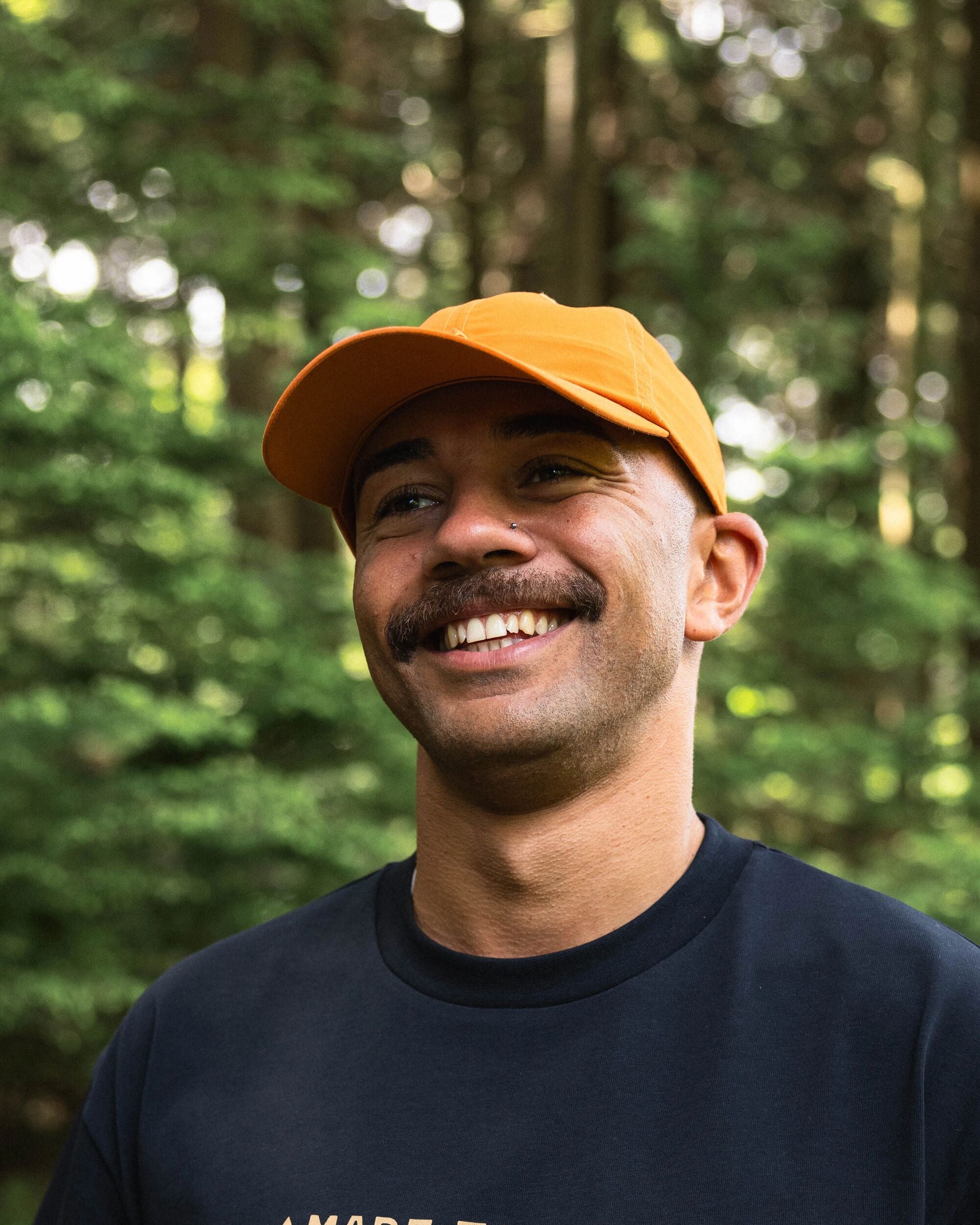 Classic Light Recycled 6 Panel Cap - Sunrise Orange - Lifestyle - Male