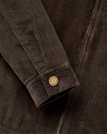 Taylor Organic Cord Jacket - Espresso - Flatlay