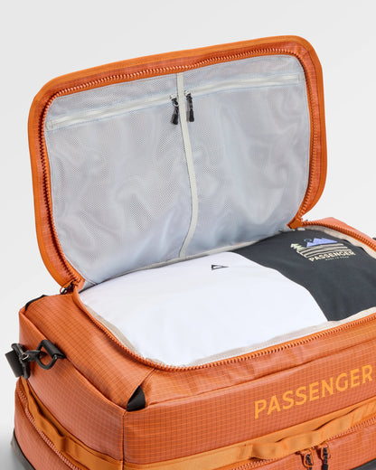 Roamer 60L Split Duffel Bag - Sunrise Orange - Flatlay