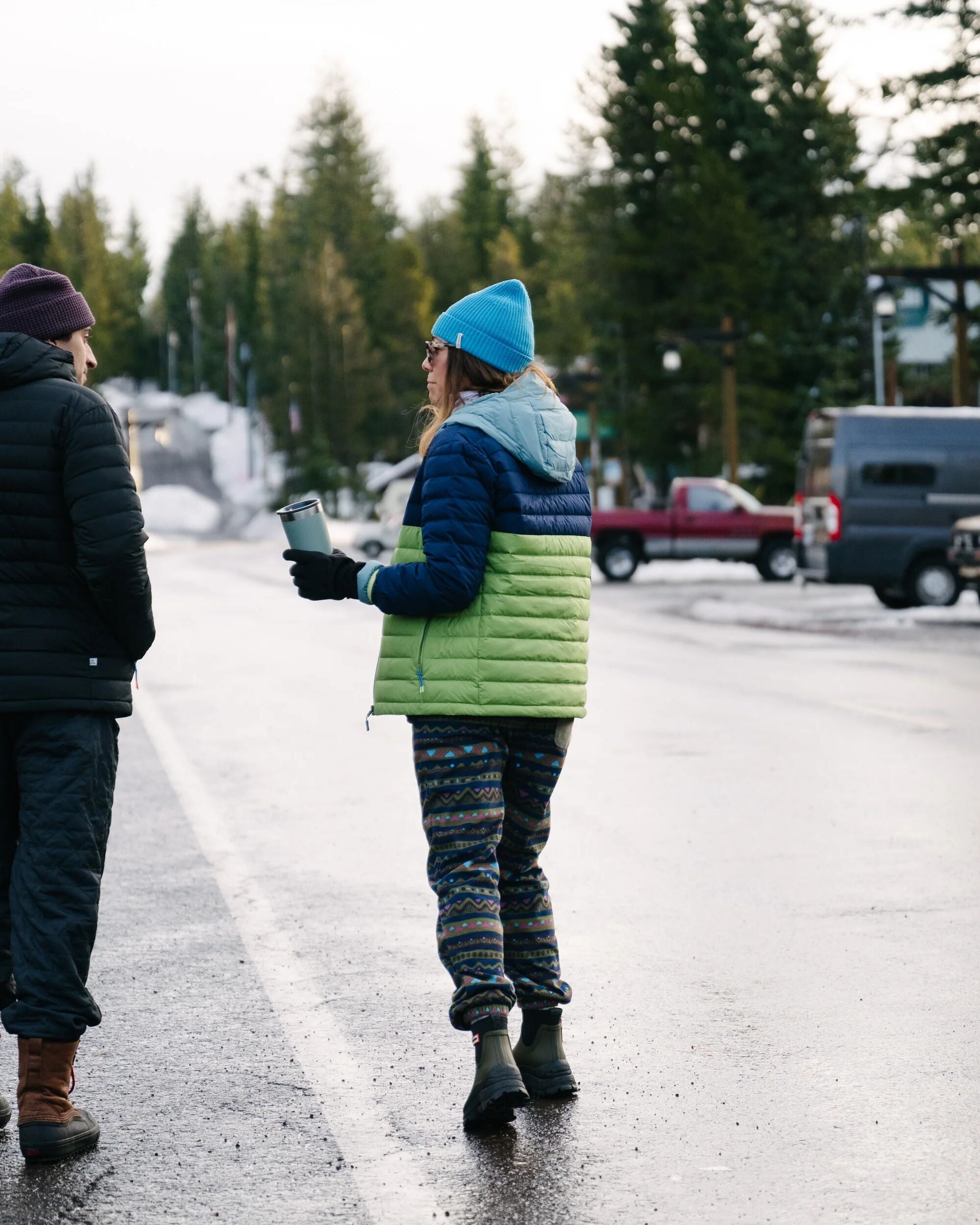 Northstar Down Recycled Jacket -  Rich Navy/Pear Green/Arctic - Lifestyle