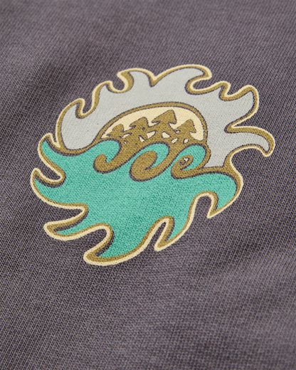 Dune Relaxed Fit Hoodie - Charcoal - Flatlay