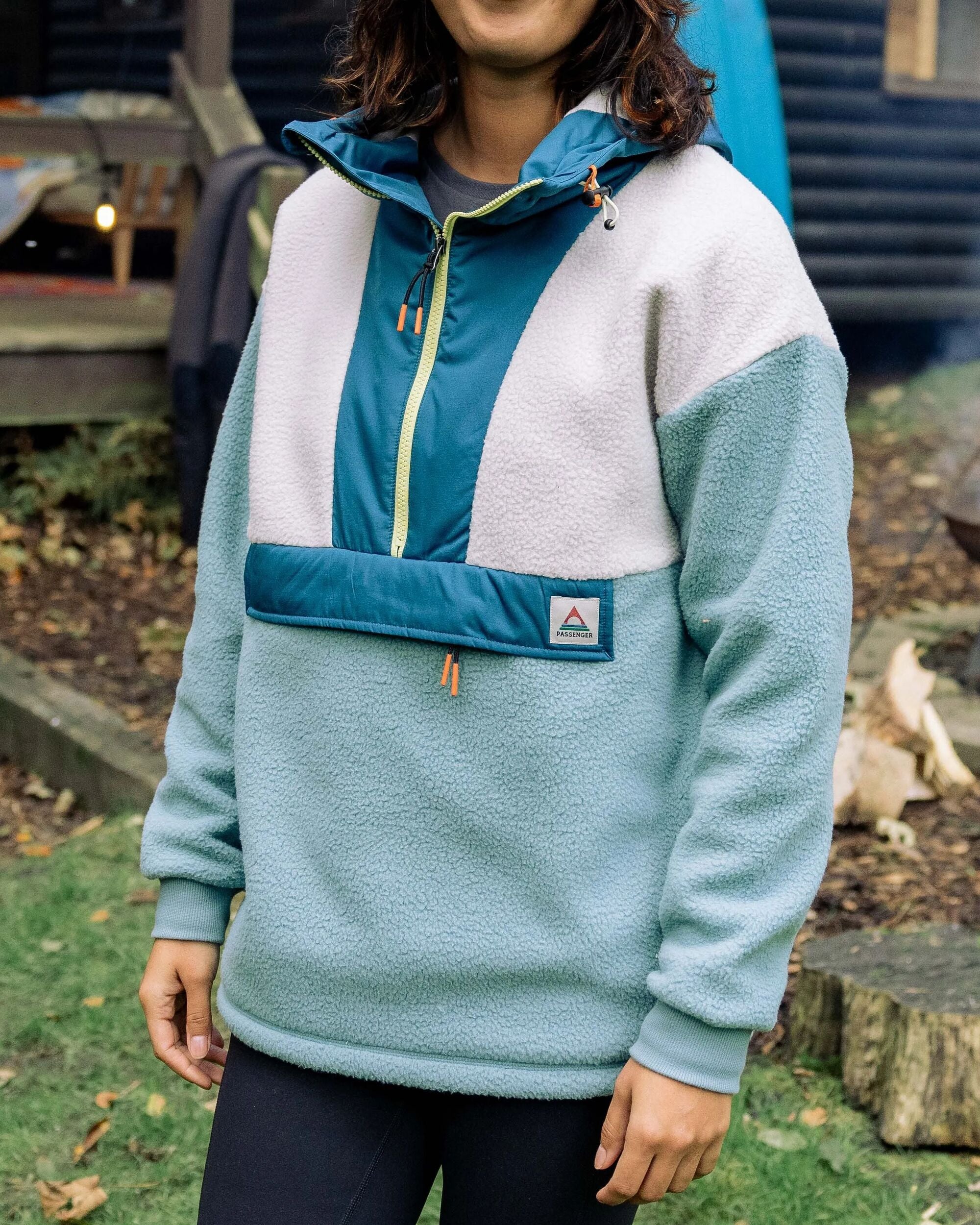 Maren 1/2 Zip Recycled Sherpa Fleece - Arctic - Lifestyle
