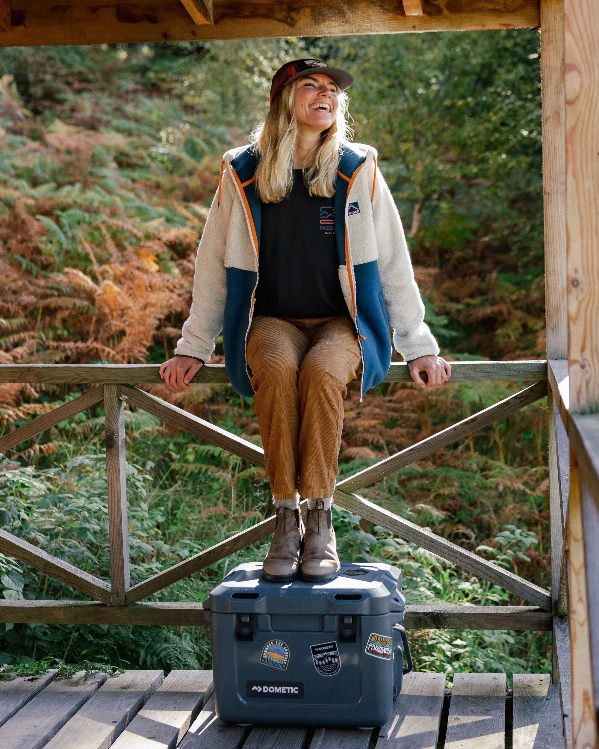 Compass Recycled Corduroy Trouser - Coconut - Lifestyle