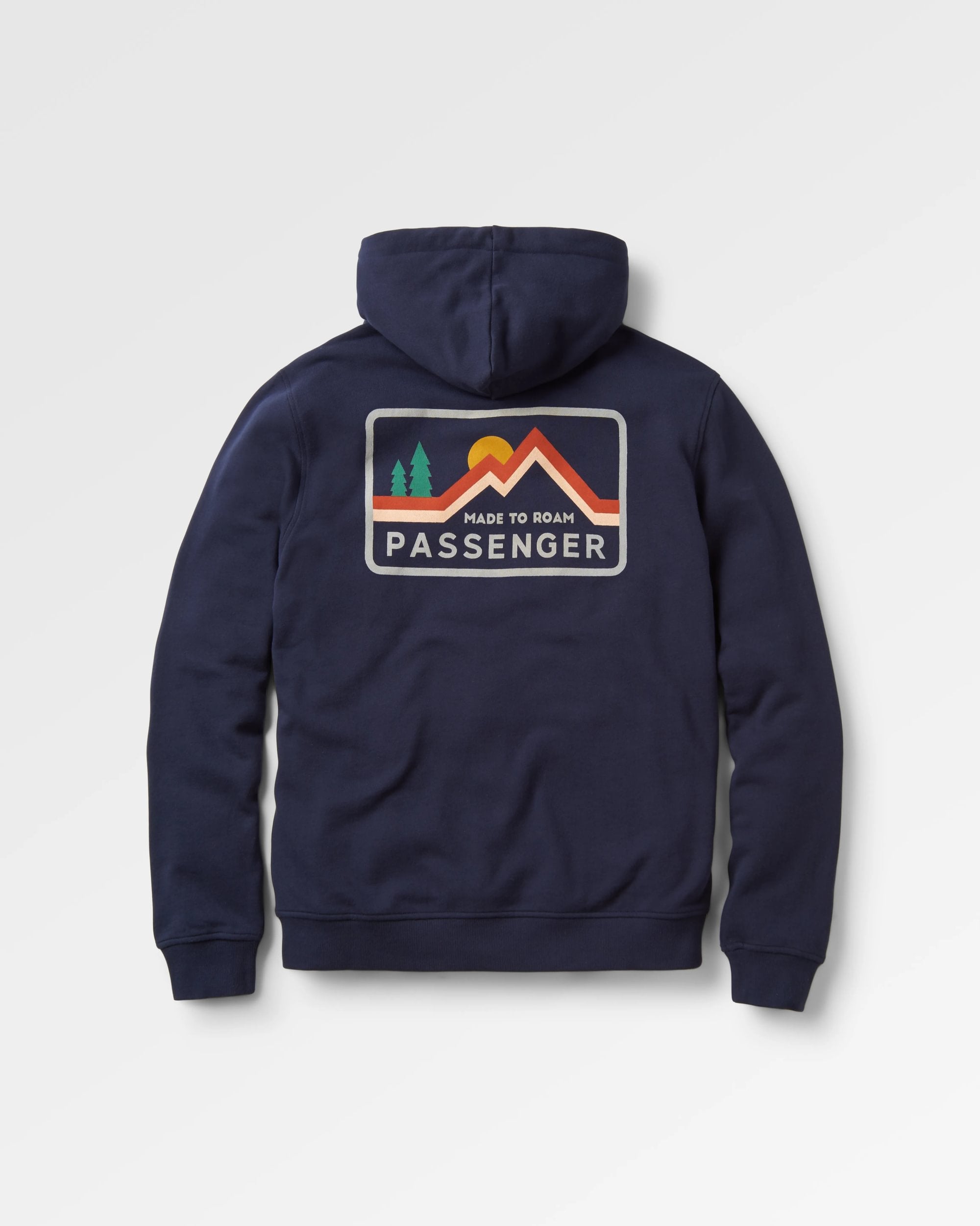 Made To Roam Recycled Hoodie - Deep Navy - Flatlay