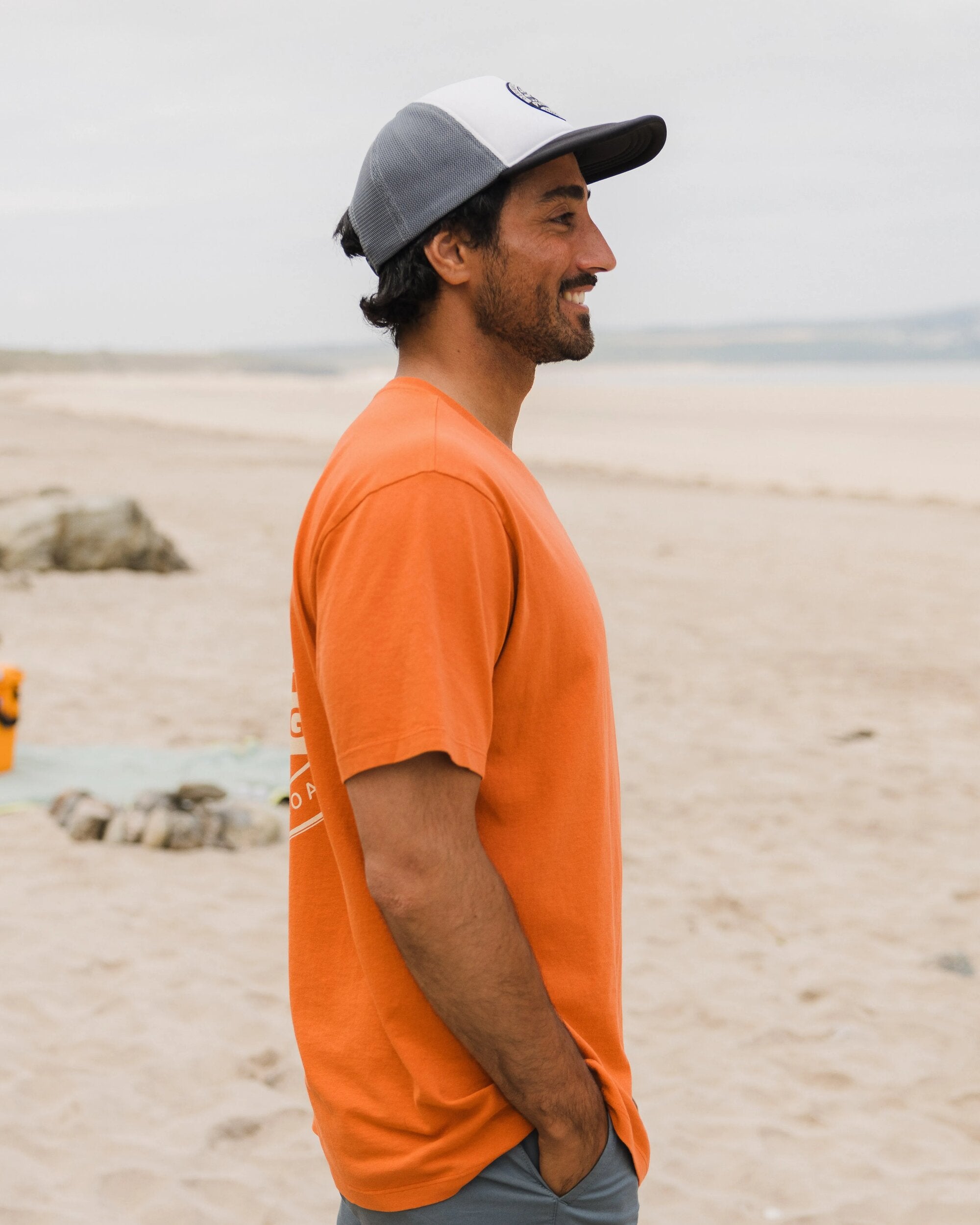 Odyssey Recycled Cotton T-Shirt - Burnt Orange - Lifestyle