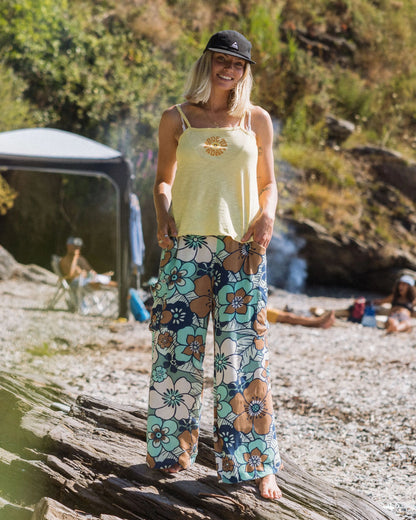Someday Woven Trouser - Vintage Floral Aqua - Lifestyle