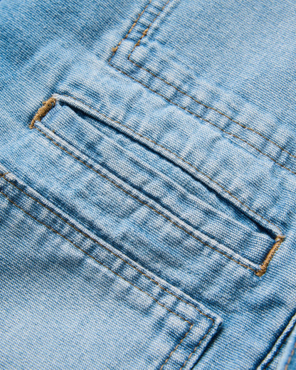 Vantage Denim Jacket - Light Wash Denim - Flatlay