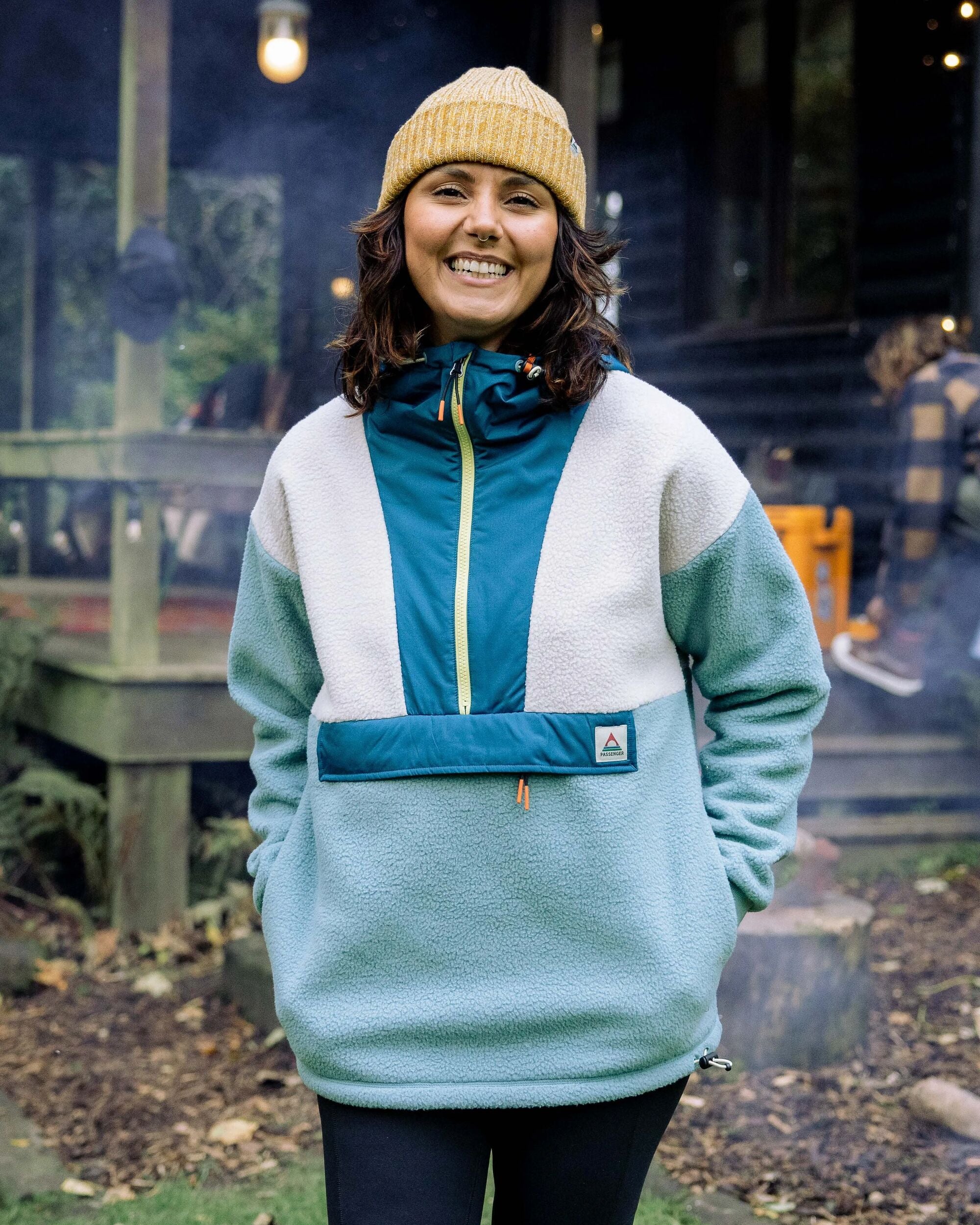 Maren 1/2 Zip Recycled Sherpa Fleece - Arctic - Lifestyle