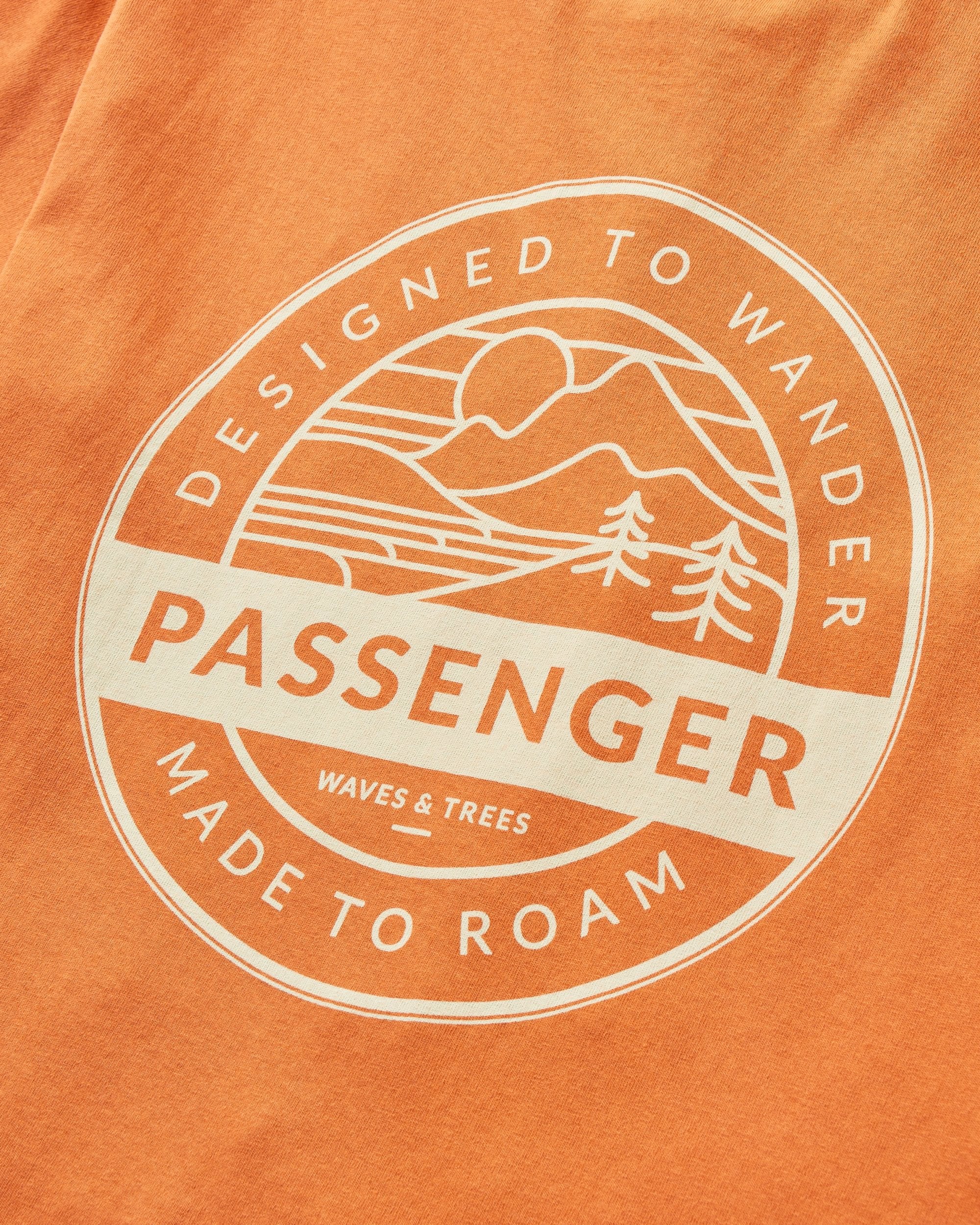 Odyssey Recycled Cotton T-Shirt - Burnt Orange - Flatlay