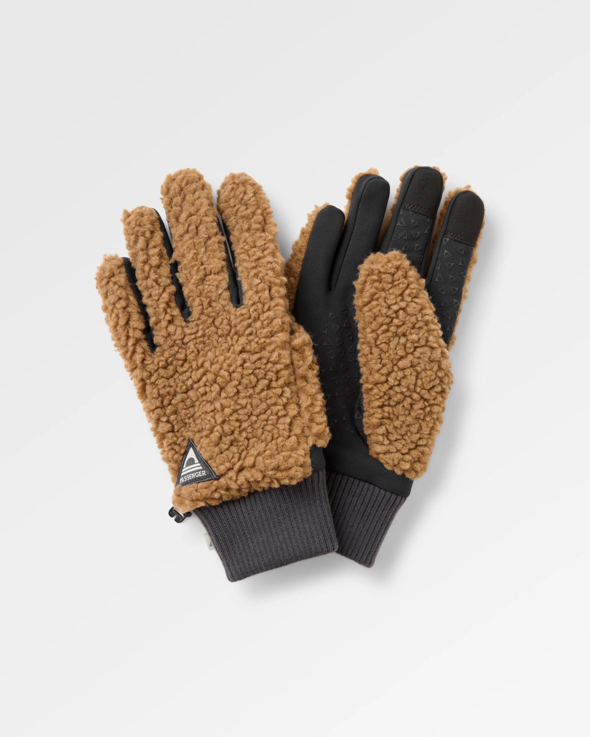 Snowfall Sherpa Gloves - Caramel - Flatlay