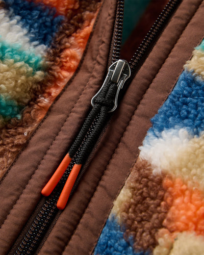 Lucia Sherpa Fleece - Lost On Purpose Pacific Green - Flatlay