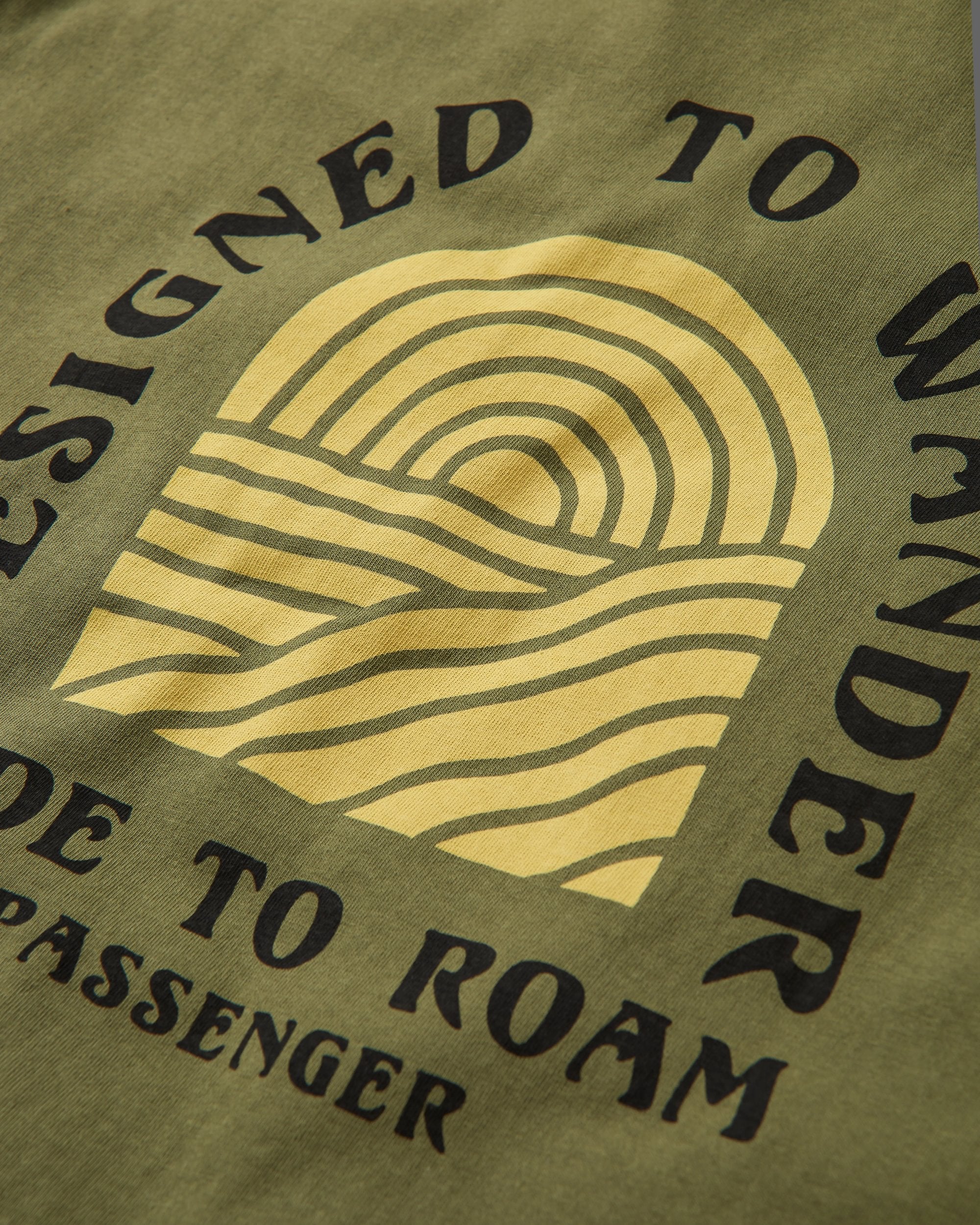 Sundown Recycled Cotton T-Shirt - Khaki - Flatlay