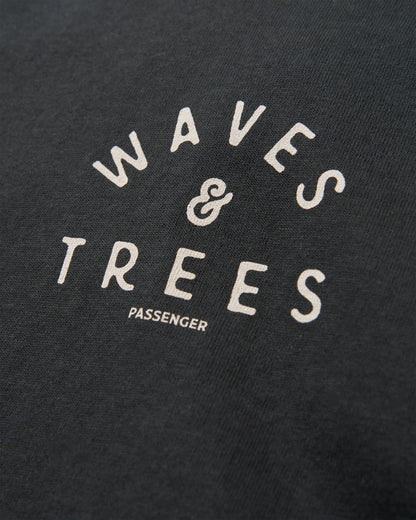 Penida Recycled Cotton LS T-Shirt - Black - Flatlay