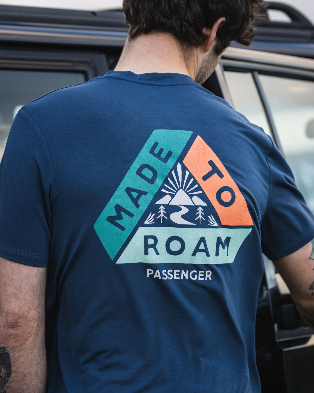 Trail Active Recycled T-shirt - Dark Denim - Lifestyle