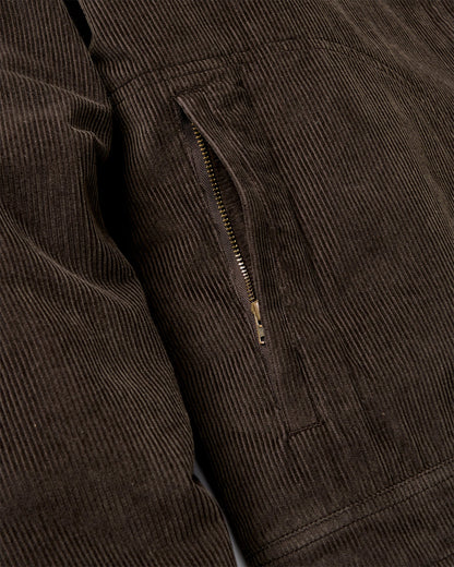 Taylor Organic Cord Jacket - Espresso - Flatlay