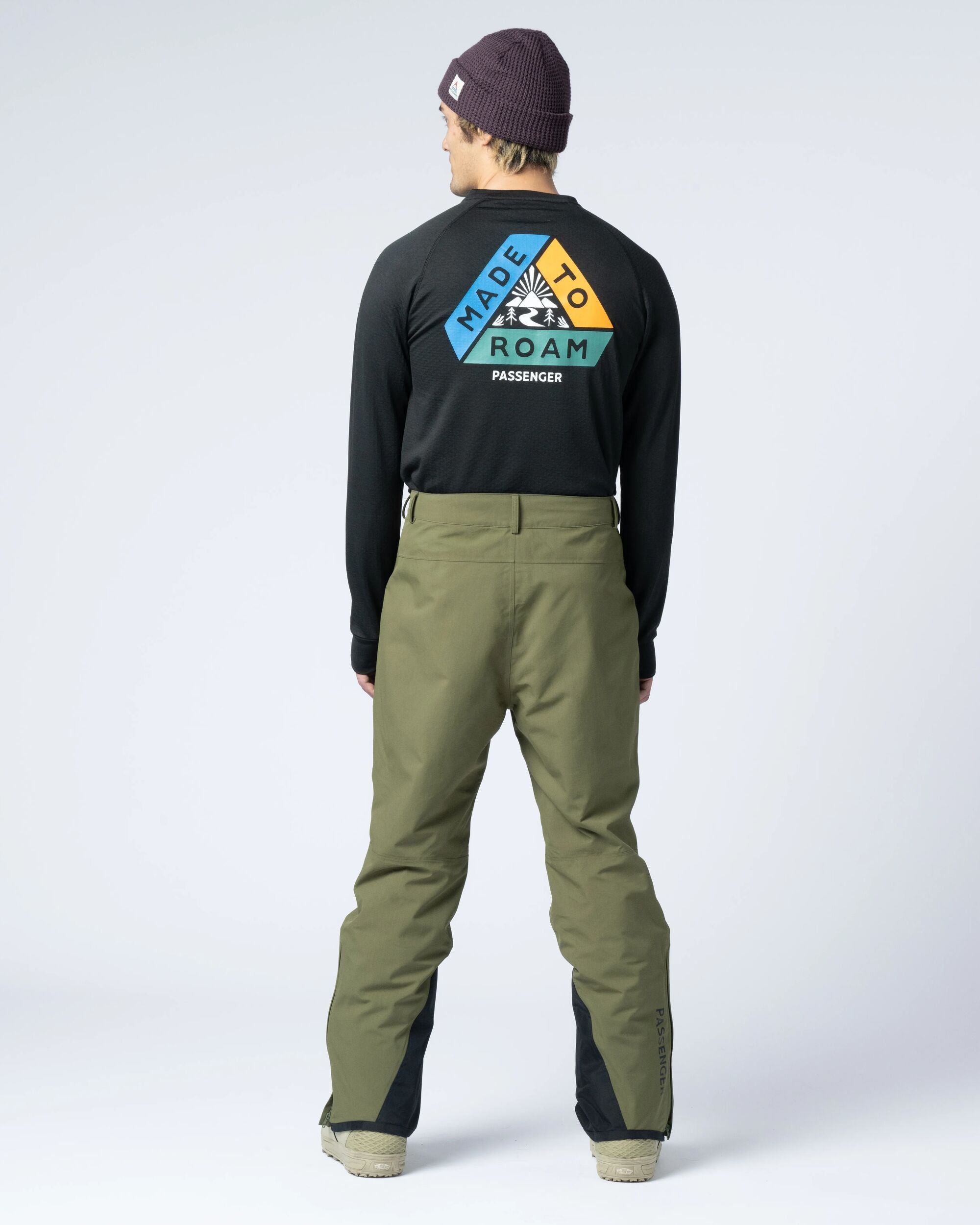 Snowscape Men's Recycled Pant - Khaki - Flatlay