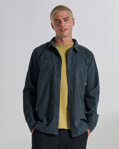Backcountry Cord Light Shirt - Storm Grey - Studio Model