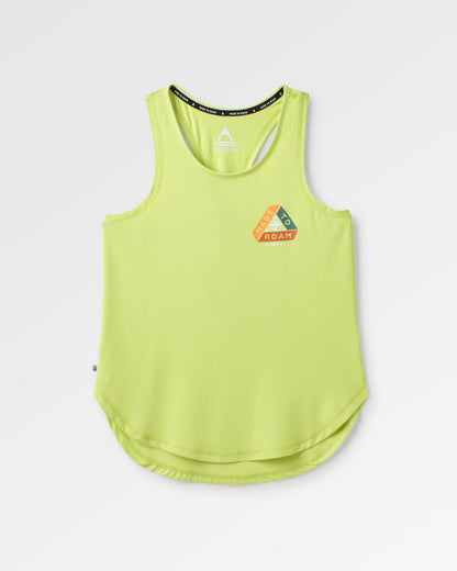 Twist Recycled Active Vest - Lime Juice - Flatlay