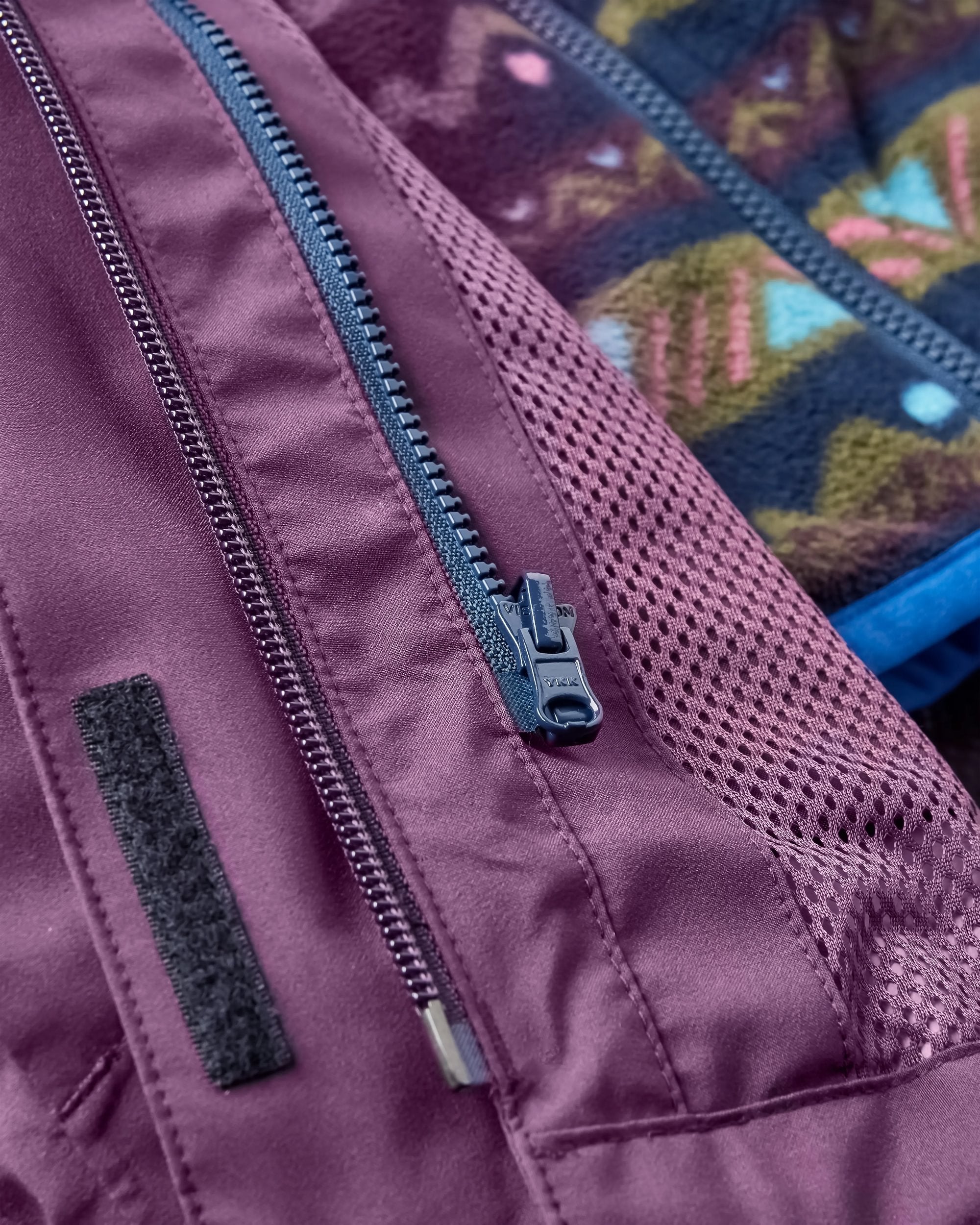 Breckenridge Recycled Waterproof 3 In 1 Jacket - Deep Plum - Flatlay