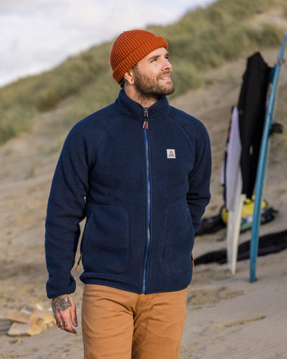 Tripper 2.0 Full Zip Recycled Sherpa Fleece - Rich Navy - Lifestyle