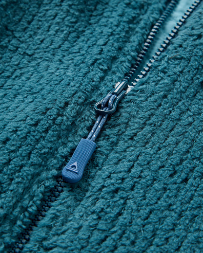 Venturescape Women's Recycled Fleece - Retro Blue/Tidal Blue - Flatlay