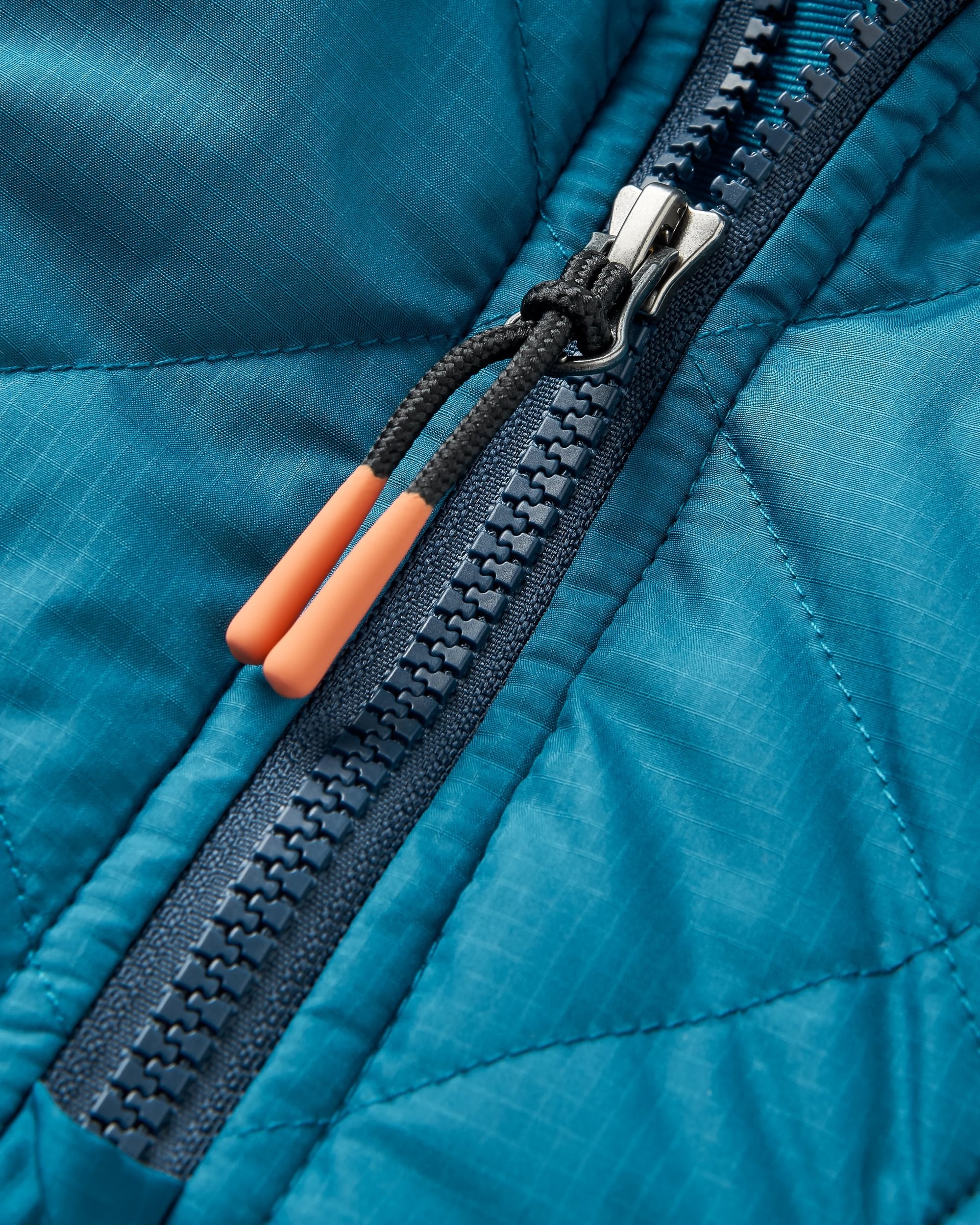 Juana Recycled Polar Hooded Fleece - Adventure Tidal Blue - Flatlay