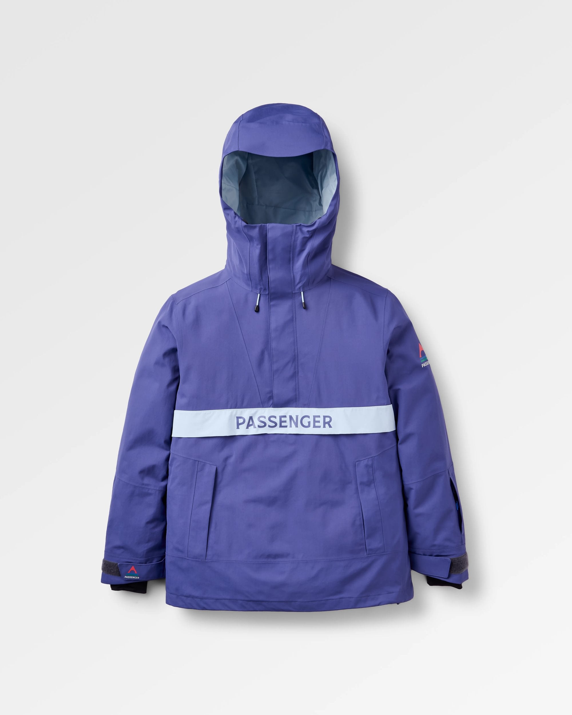 Snowscape Women's Recycled Anorak - Purple Indigo - Flatlay