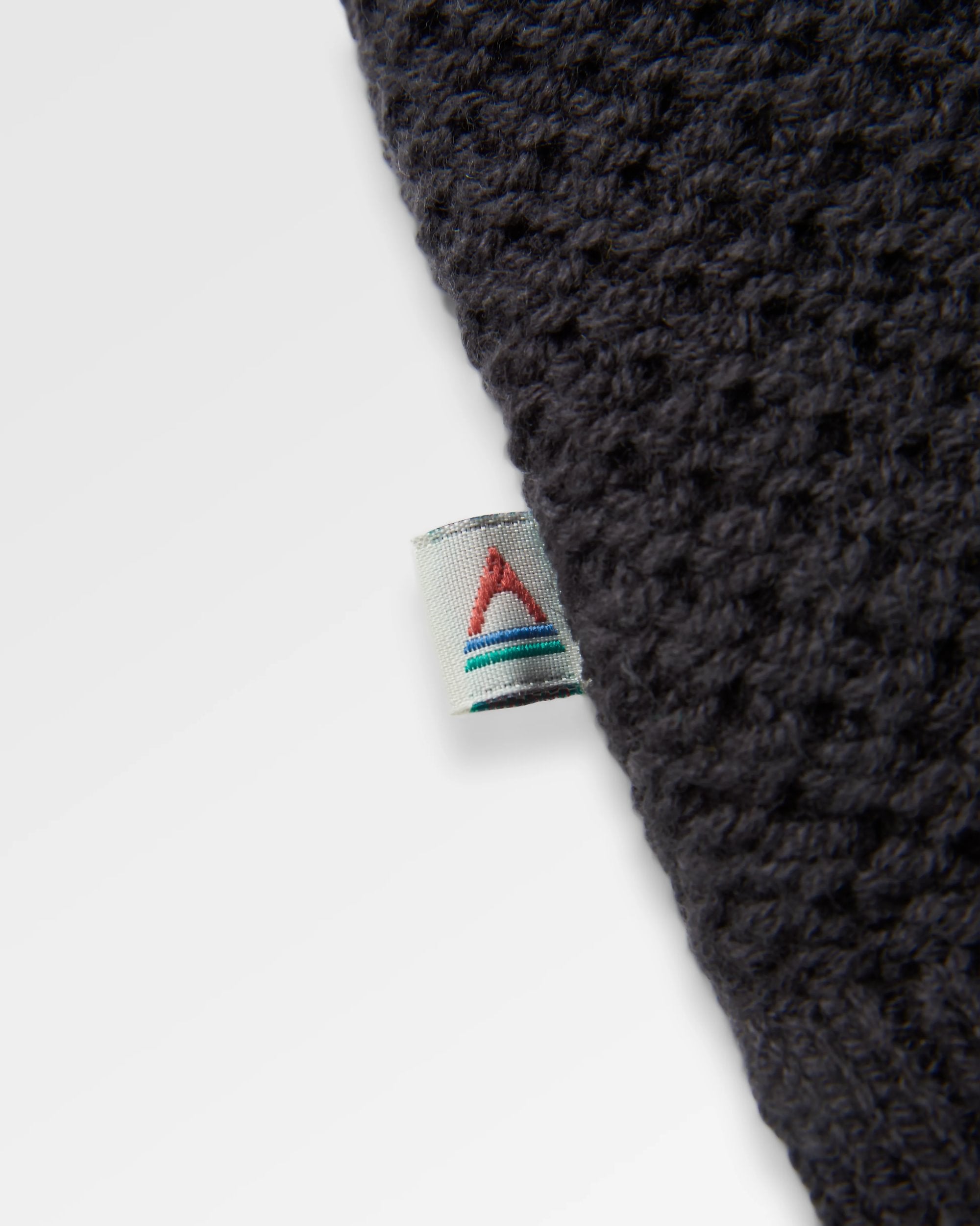 Cove Organic Cotton Knitted Jumper - Black - Flatlay