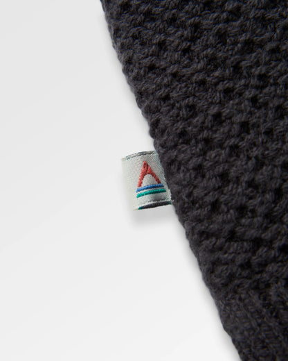 Cove Organic Cotton Knitted Jumper - Black - Flatlay