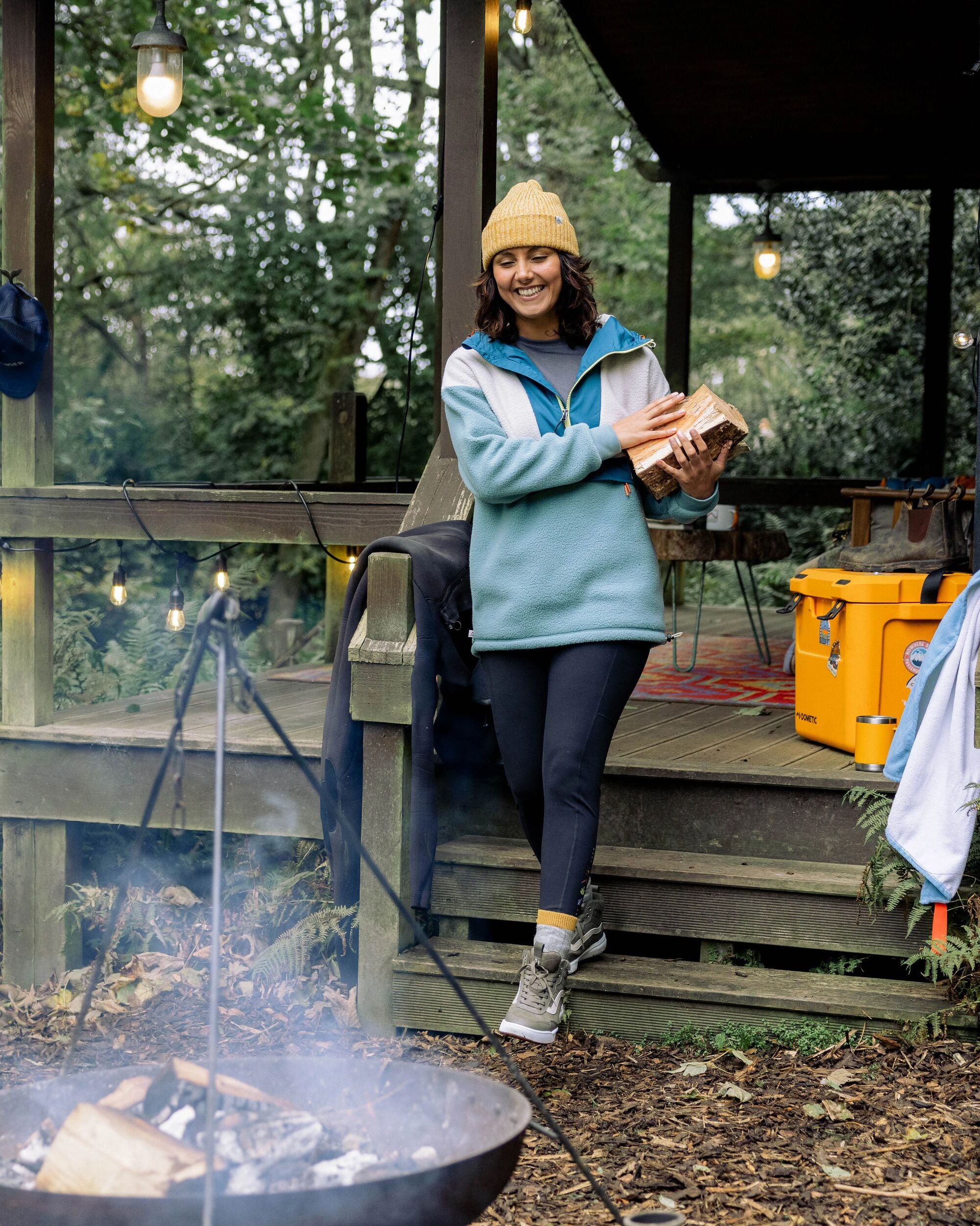 Maren 1/2 Zip Recycled Sherpa Fleece - Arctic - Lifestyle