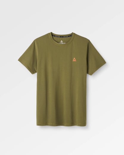 Classic Logo Drirelease® Active T-Shirt - Khaki - Flatlay