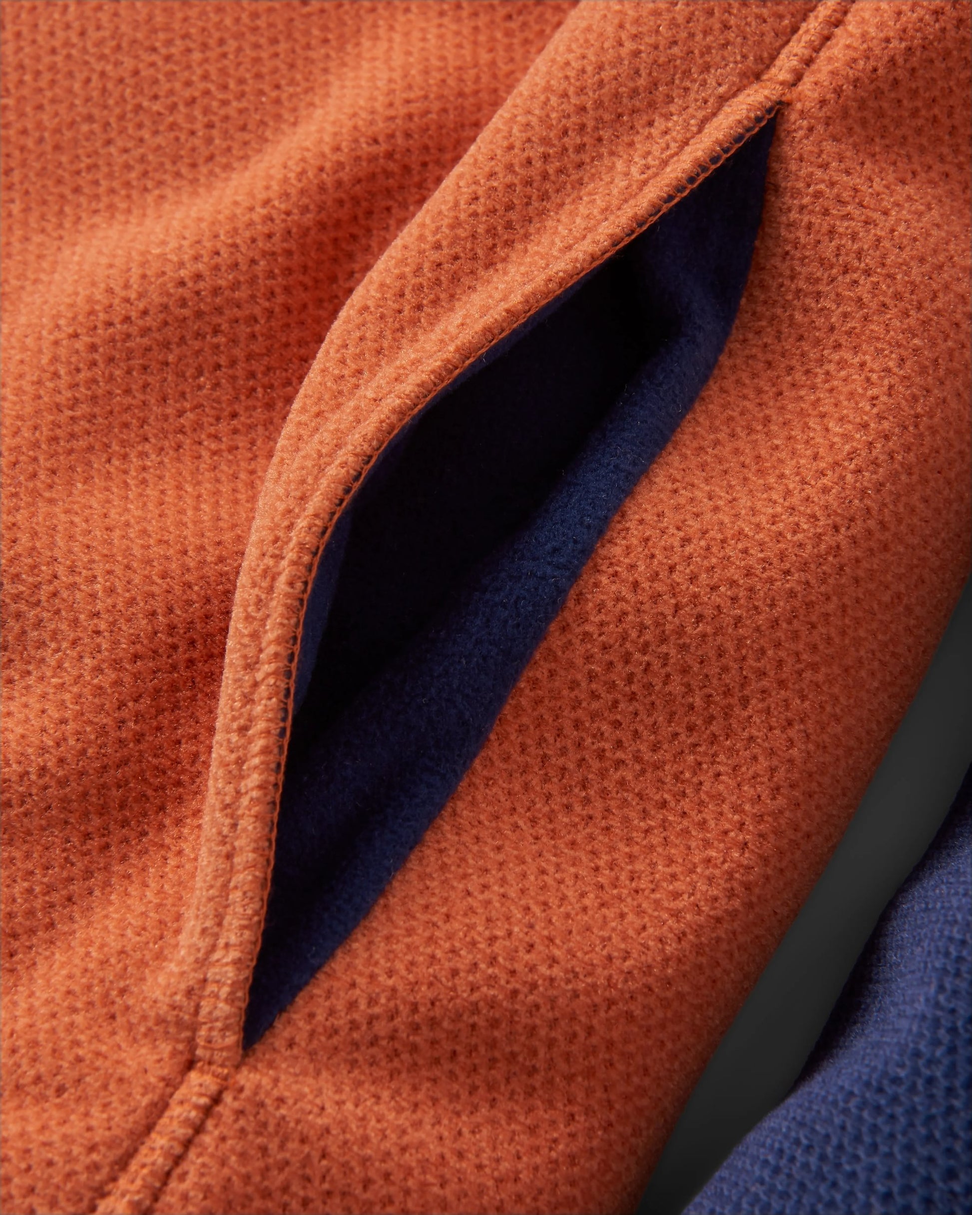 Snowdrop Recycled Polartec® Fleece - Rich Navy - Flatlay