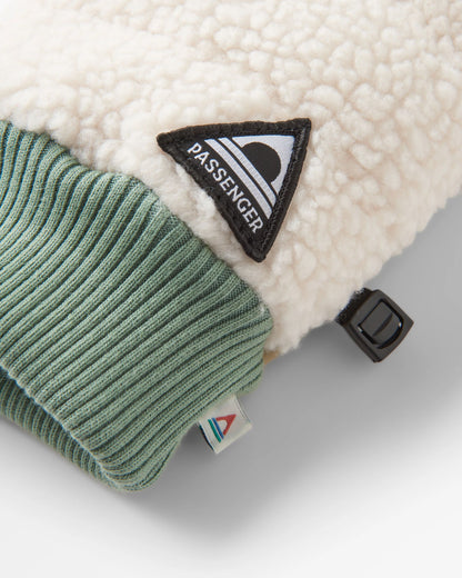 Avalanche Recycled Sherpa Mittens - Birch - Flatlay