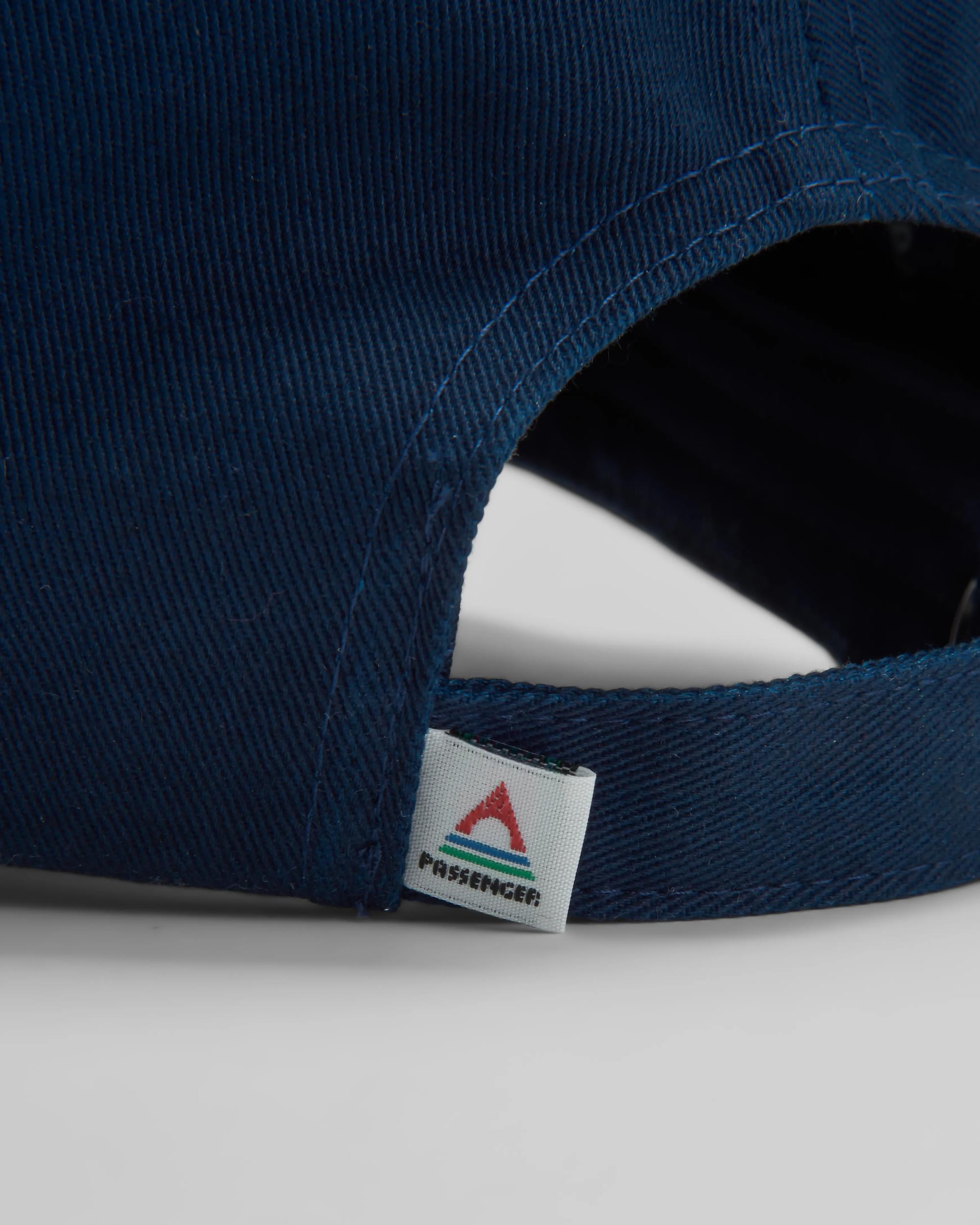 Classic Recycled Cotton 6 Panel Cap - Rich Navy - Flatlay